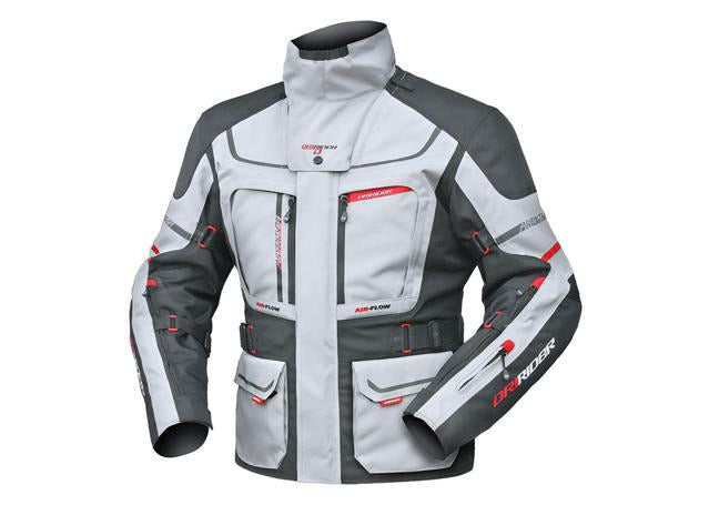 Dririder Vortex Adventure 2 Motorcycle Jacket - Black/Grey 2XL