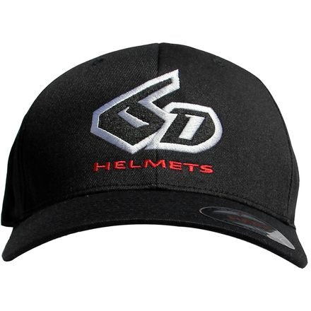 6D Flexfit Helmets Logo Hat - Black L/XL