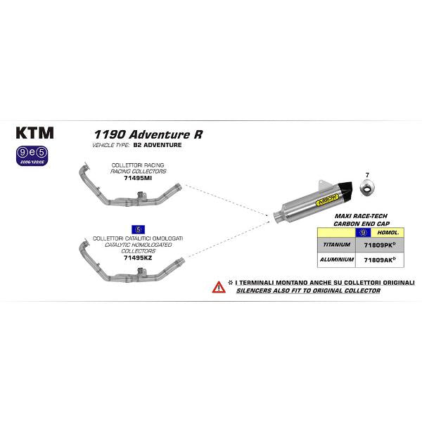 Arrow KTM 1190 Adv-R 13-14 Hom Aluminium Maxi