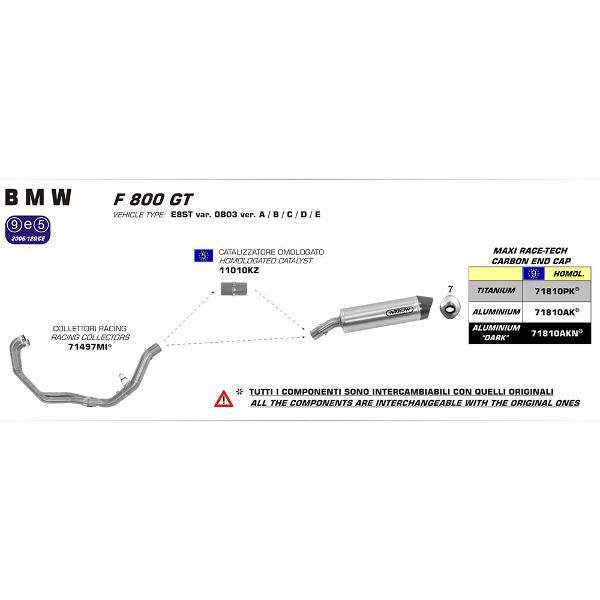Arrow BMW F800Gt 12-14 Hom Aluminium Dark Max