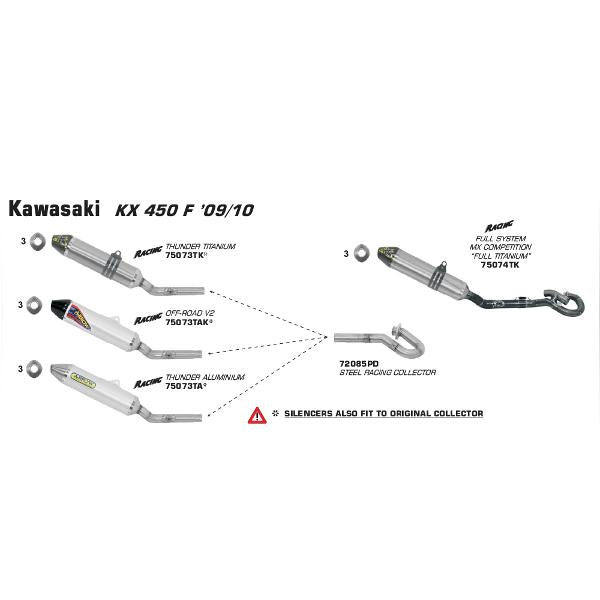 Arrow Kawasaki Kx 450F 09-11 Ss Racing Cltrs