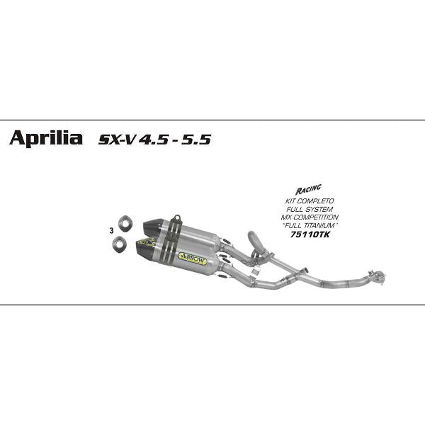 Arrow Aprilia Sxv450/550 07-11 Ti Cltrs Kit