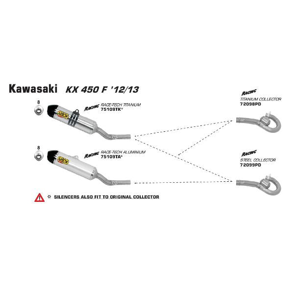 Arrow Ss Cltr Kawasaki Kx450F '12-14