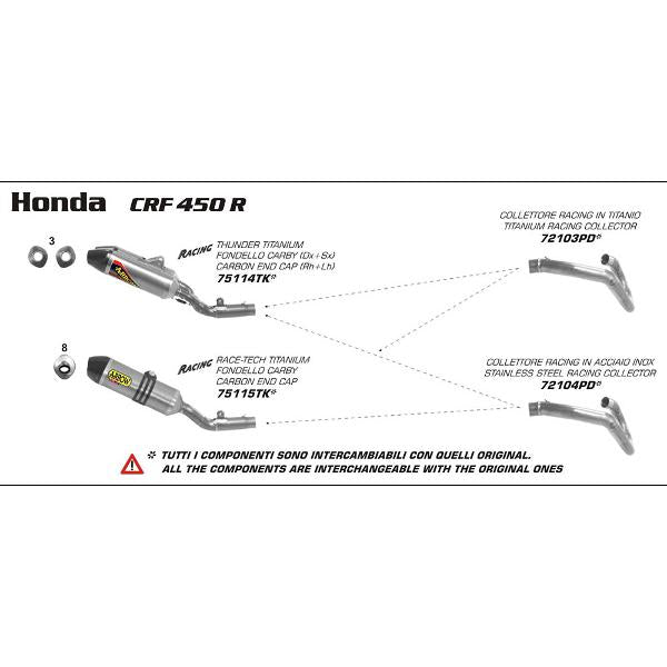 Arrow Honda Crf450R 13 Comp Ss Cltr