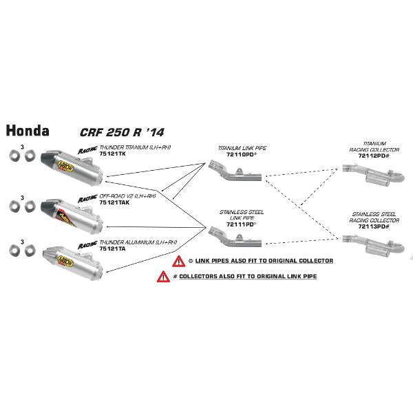 Arrow Honda Crf250R 14 Ss 1:1 Cltr