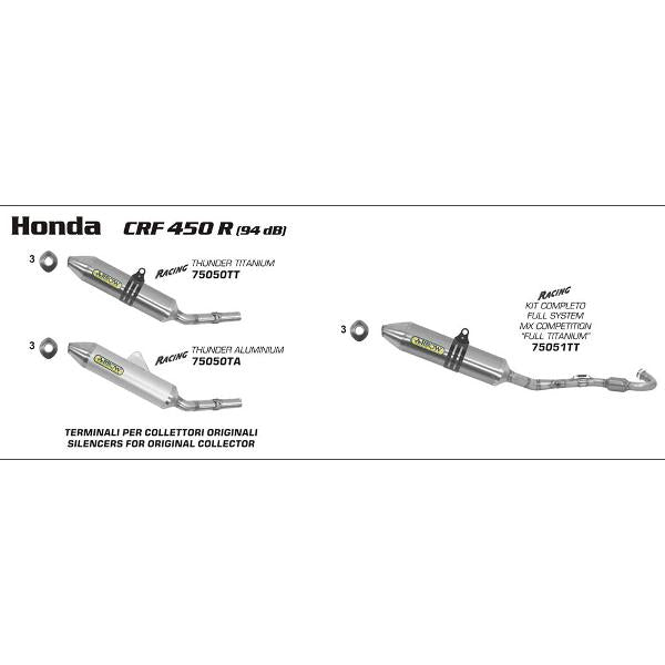 Arrow Honda Crf450R 06-08/450X 05-13 Aluminium