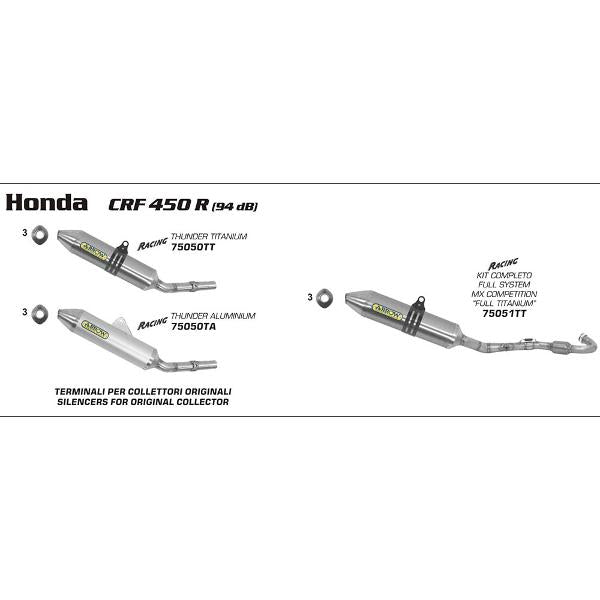 Arrow Honda Crf450R 06-08/450X 05-12 Ti Mx