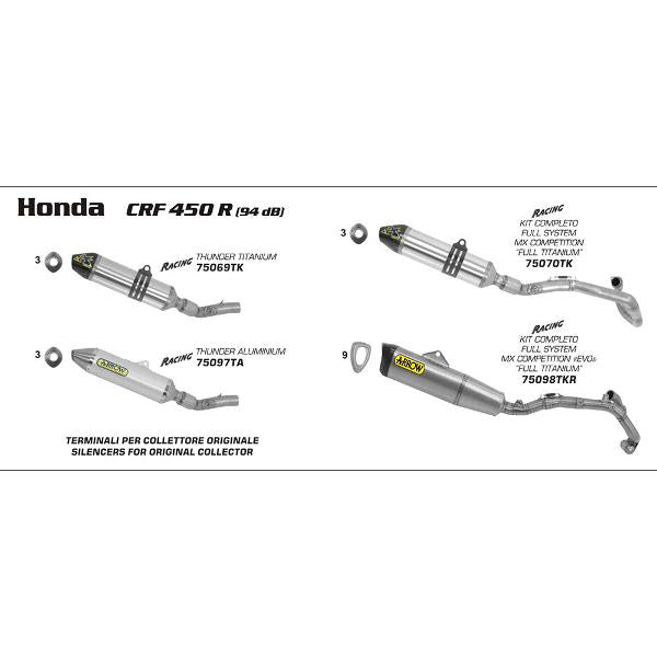 Arrow Honda Crf 450 R 09-12 Full Ti F-S Mx