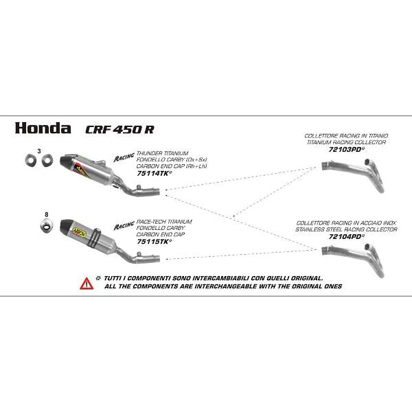 Arrow Honda Crf450R 13 Comp Ti Thunder V2