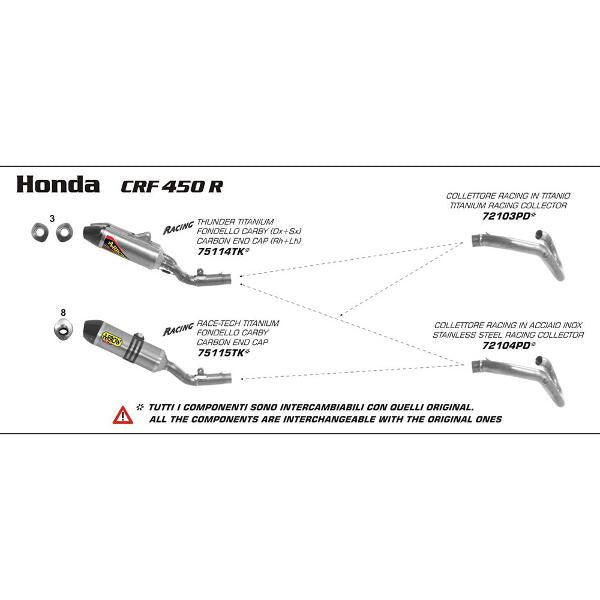 Arrow Honda Crf 450 R 13 Ti Race-Tech S-O
