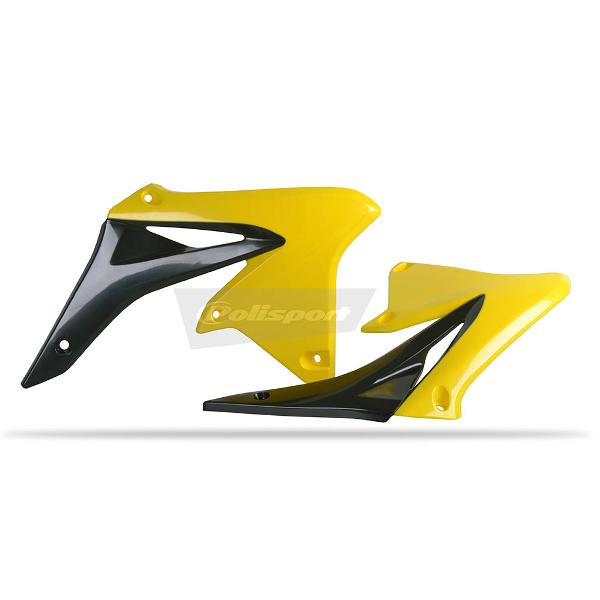 Polisport Radiator Scoops Suzuki RMZ250 10-16 Yellow/Black