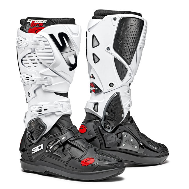 Sidi Crossfire 3 Motorcycle Boots - Black/White/45