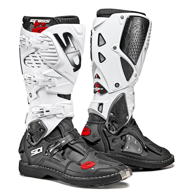 Sidi Crossfire 3 Motorcycle Boots - Black/White/45