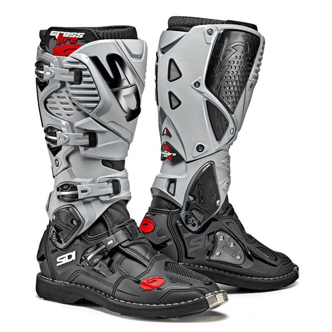 Sidi Crossfire 3 Motorcycle Boots - Black/ASH/45