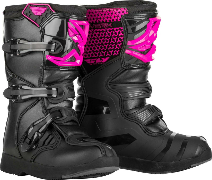 Fly Racing Maverik Motorcycle Youth Boots - Pink/Black/6