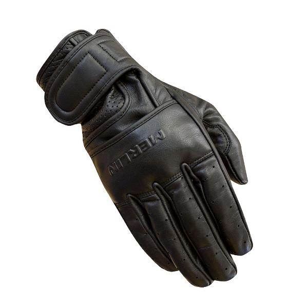 Merlin Stretton Leather Motorcycle Gloves - Black/S