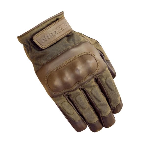Merlin Ranton Wax/ Leather Motorcycle Gloves - Brown/ S