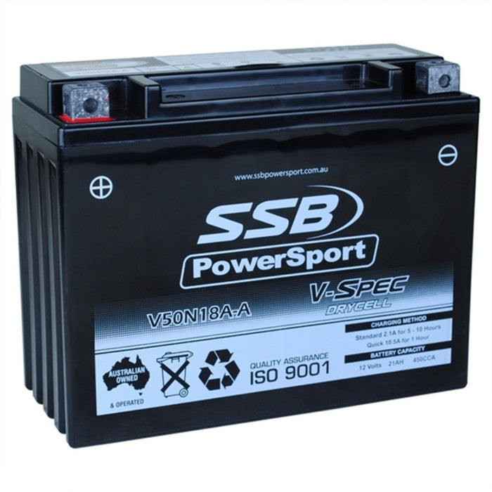 SSB AGM Battery - 12V V-Spec High Perform. (4) (7.4 Kg) - SUZUKI LT-F250 QUADRUNNER 1988-2001