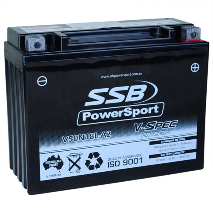 SSB AGM Battery - 12V V-Spec High Perform. (4) (7.35 Kg) - CAN-AM SPYDER F3 SE6 2016,2018