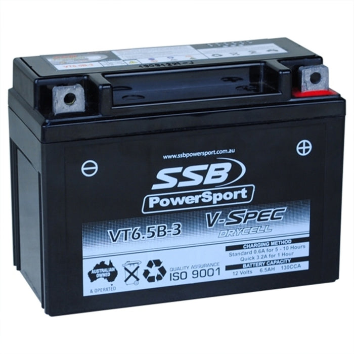 SSB AGM Battery - 12V V-Spec High Perform. (10) (YT6.5B-3) (2.48 Kg)