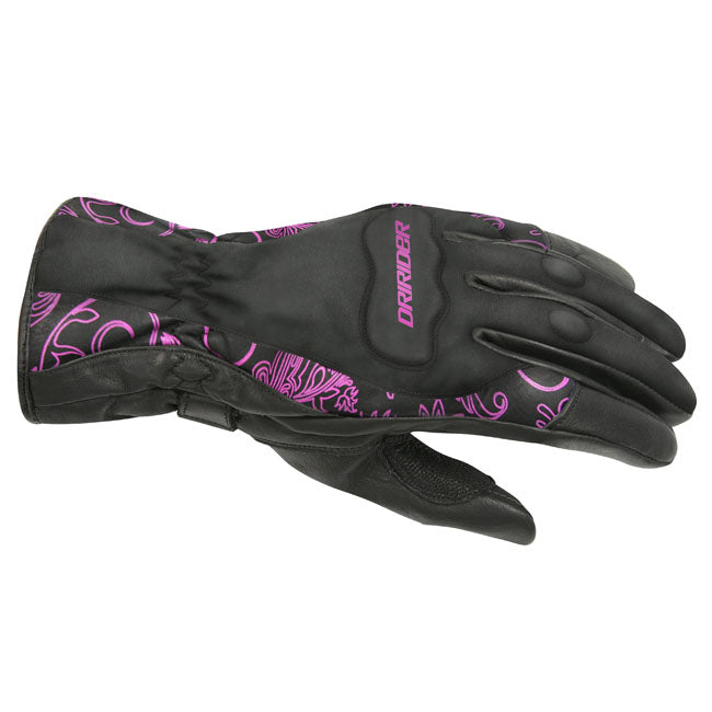 Dririder Vivid 2 Ladies Motorcycle Gloves - Black/Pink S