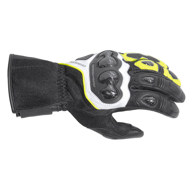 Dririder Air-Ride 2 Motorcycle Gloves - Black/White/Yellow XS