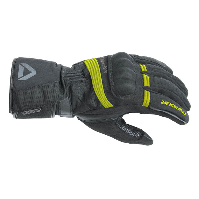 Dririder Adventure 2 Motorcycle Gloves - Black Hi-Vis/Large