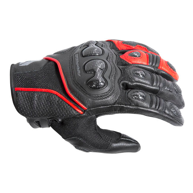 Dririder Air-Ride 2 Short Cuff Motorcycle Gloves - Black/Red 2XL