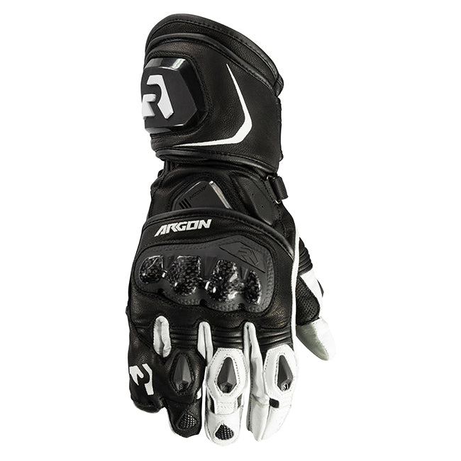 Argon Mission Motorcycle Gloves - Black/White/2XL