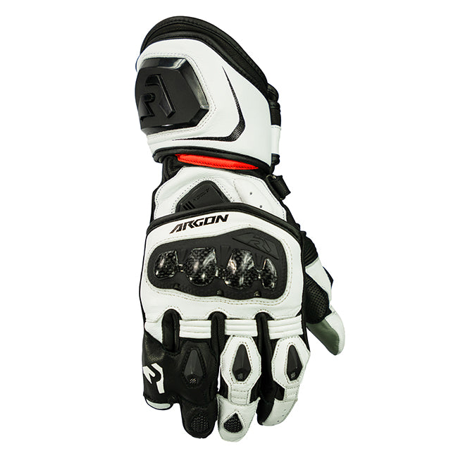 Argon Mission Motorcycle Gloves - White/Red/2XL