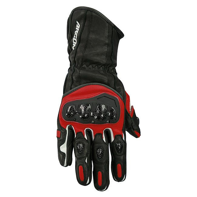 Argon Rush Motorcycle Gloves -  Black/Red/S