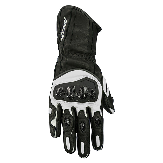 Argon Rush Motorcycle Ladies Gloves - Black/White/M