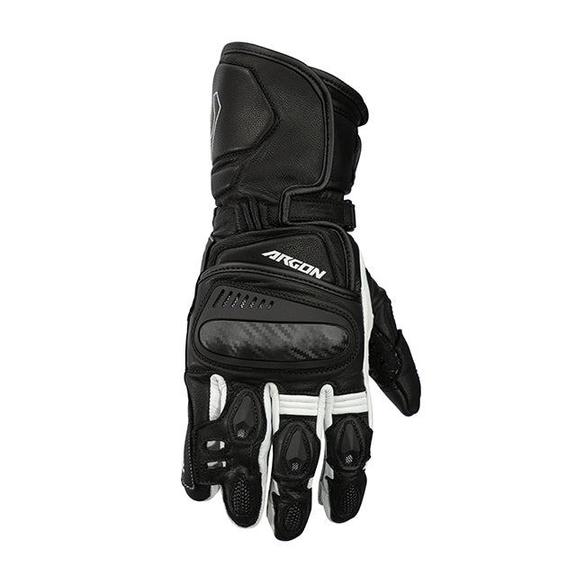 Argon Engage Motorcycle Gloves - Black/White/3XL