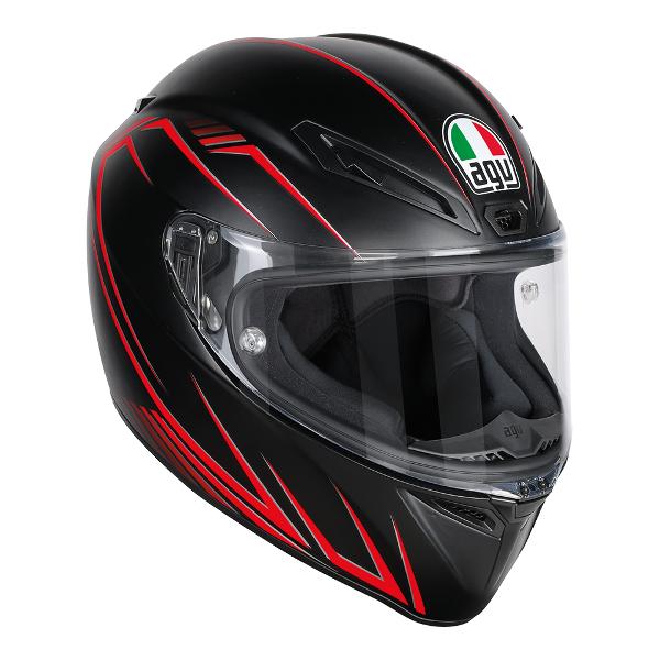 AGV Veloce S Predat Helmet - Matte Black/Red MS