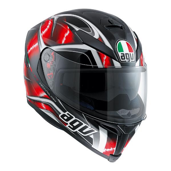 AGV K5 S Hurricane Motorcycle Full Face Helmet - Black/Red/White XL