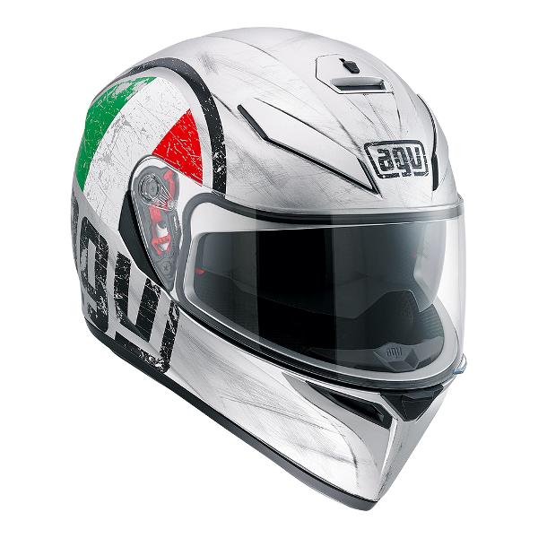AGV K3 Silver Scudetto Helmet - Matte Silver MS