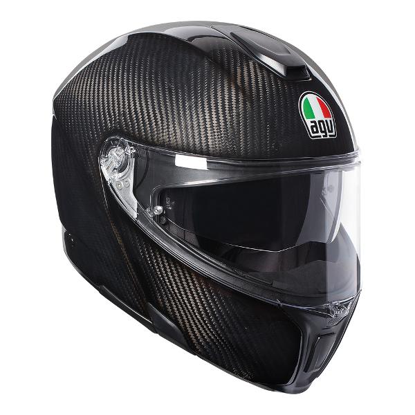 AGV Sportmodular Motorcycle Full Face Helmet - Glossy Carbon XS
