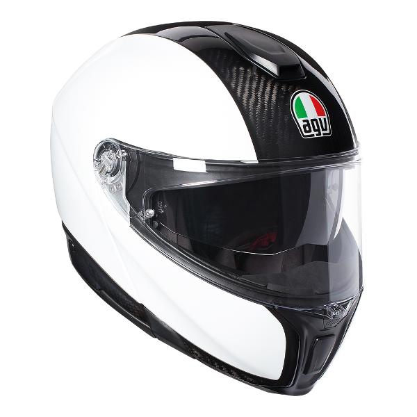 AGV Sportmodular Motorcycle Full Face Helmet - Carbon/White L