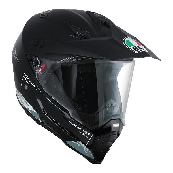 AGV AX8 Dual Evo Wild FR Helmet - Black/White XL