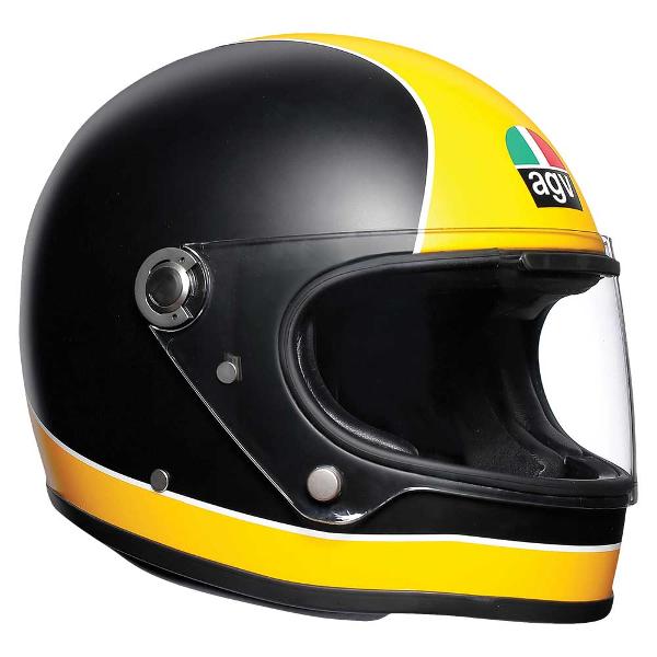 AGV X3000 Super Motorcycle Full Face Helmet - Matte Black/Yellow S