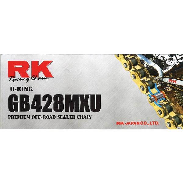 RK Racing 428MXU x 136L MX U Ring Chain Gold