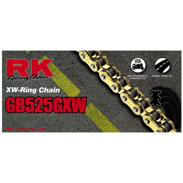 RK Racing  525GXW x 120L XW Ring Chain Gold RL