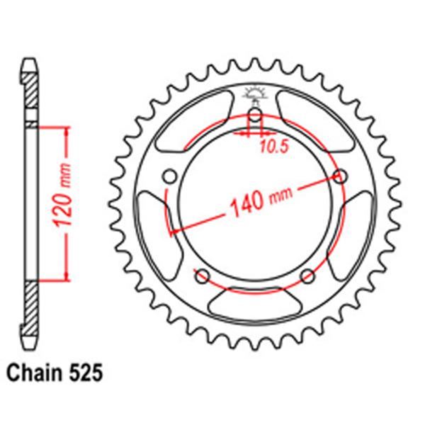 Rear Sprocket SUZUKI 525