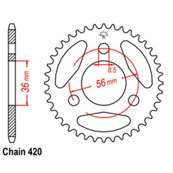 Rear Sprocket SUZUKI 420