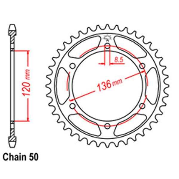 Rear Sprocket YAMAHA 530