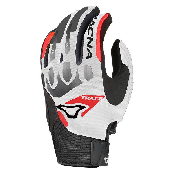 MACNA Trace Motorcycle Gloves - White/Black/Red/2XL