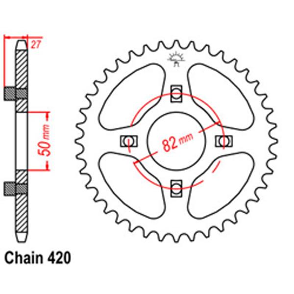 Rear Sprocket HONDA 420