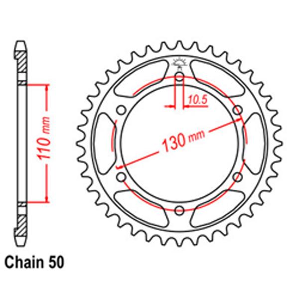 Rear Sprocket Yamaha Suzuki Kawasaki 530