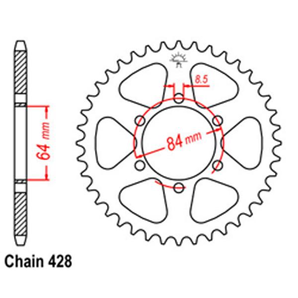 Rear Sprocket SUZUKI 428