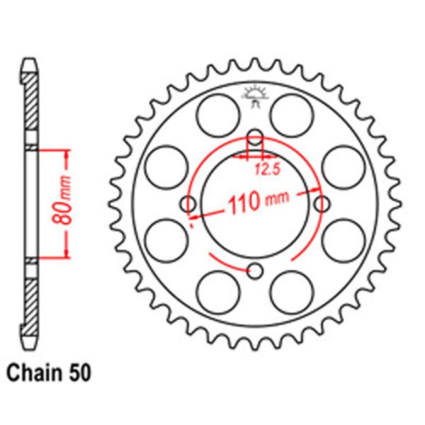 Rk Racing Rear Sprocket Honda 530